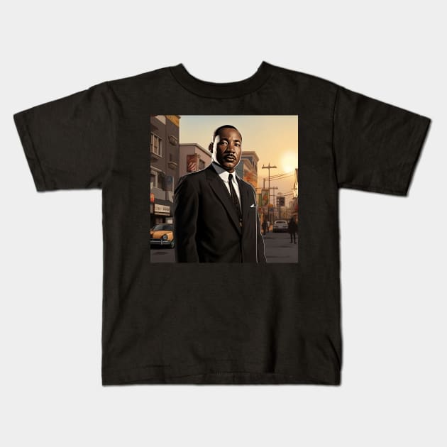 Martin Luther King Jr Kids T-Shirt by ComicsFactory